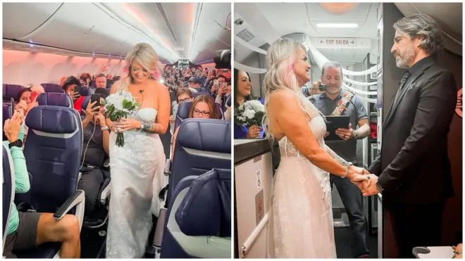 Lekésték-az-esküvőjüket,-a-repülőn-házasodtak-össze-egy-rögtönzött-szertartáson Lekésték az esküvőjüket, a repülőn házasodtak össze egy rögtönzött szertartáson | Online Rádió - Egy Lépéssel Közelebb Hozzád! _ LépésRádió