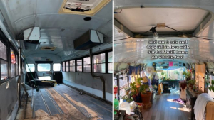 Egy iskolabuszt alakítottak át lakássá, mert nem volt pénzük albérletre